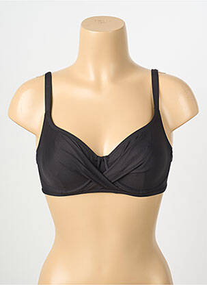 Sutien de costum de baie elasticitate sutien cupe întregi cu decolteu înalt negru ANTIGEL femeie