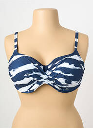Sutien de costum de baie elasticitate sutien cupe întregi cu decolteu înalt albastru FANTASIE femme