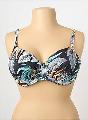 Sutien de costum de baie elasticitate sutien cupe întregi cu decolteu înalt negru FANTASIE femeie