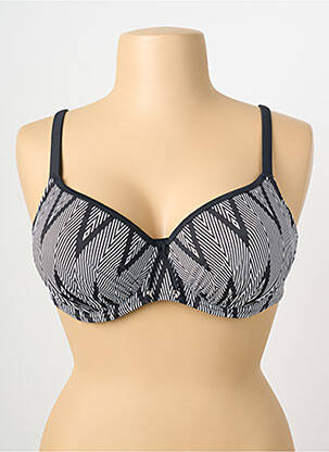 Sutien de costum de baie elasticitate sutien cupe întregi cu decolteu înalt negru FANTASIE femme