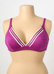 Sutien de costum de baie elasticitate top triunghiuri violet LISE CHARMEL femme