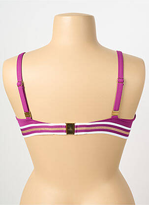 Sutien de costum de baie elasticitate top triunghiuri violet LISE CHARMEL femeie