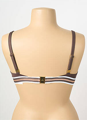 Sutien de costum de baie elasticitate top triunghiuri maro LISE CHARMEL femeie