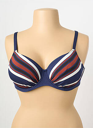 Sutien de costum de baie elasticitate sutien cupe întregi cu decolteu înalt albastru FANTASIE femme