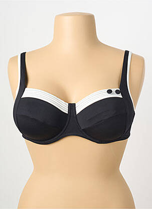 Sutien de costum de baie elasticitate sutien balconet cu decolteu înalt negru HUIT femme