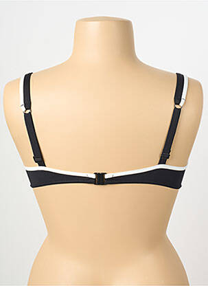 Sutien de costum de baie elasticitate sutien balconet cu decolteu înalt negru HUIT femeie