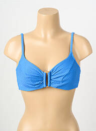 Sutien de costum de baie elasticitate sutien cupe întregi cu decolteu înalt albastru WATERCULT femme