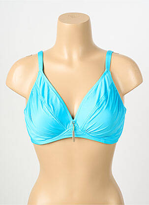 Sutien de costum de baie elasticitate top triunghiuri albastru ANTIGEL femeie