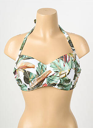 Sutien de costum de baie elasticitate sutien cupe întregi cu decolteu înalt alb FANTASIE femme