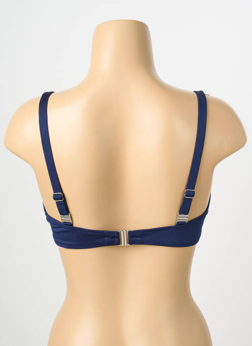 Sutien de costum de baie elasticitate sutien cupe întregi cu decolteu înalt albastru ANTIGEL femme