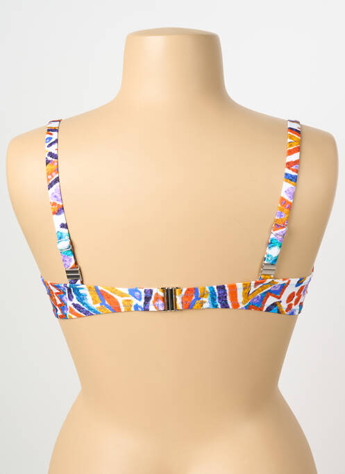 Sutien de costum de baie elasticitate sutien cupe întregi cu decolteu înalt albastru ANTIGEL femme