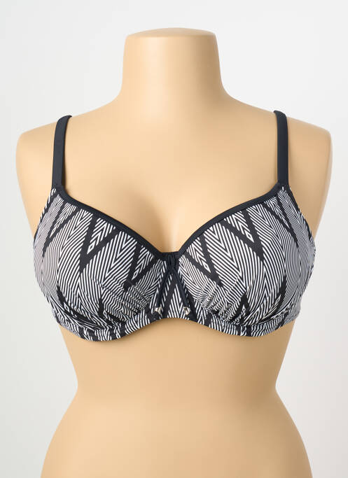 Sutien de costum de baie elasticitate sutien cupe întregi cu decolteu înalt negru FANTASIE femme