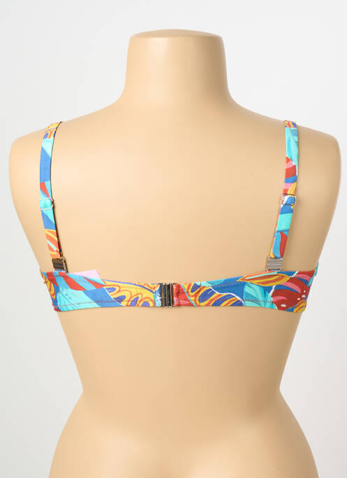 Sutien de costum de baie elasticitate sutien cupe întregi cu decolteu înalt albastru ANTIGEL femme
