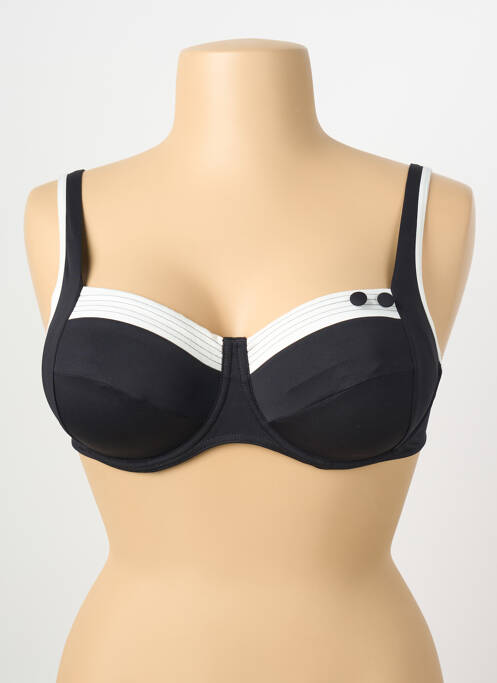 Sutien de costum de baie elasticitate sutien balconet cu decolteu înalt negru HUIT femme