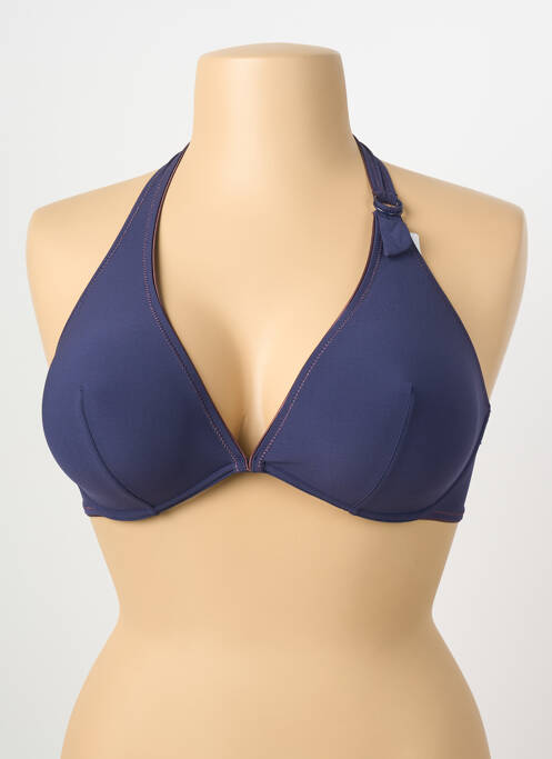Sutien de costum de baie elasticitate sutien cupe întregi cu decolteu înalt albastru PRINCESSE TAM-TAM femme