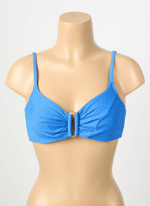 Sutien de costum de baie elasticitate sutien cupe întregi cu decolteu înalt albastru WATERCULT femme