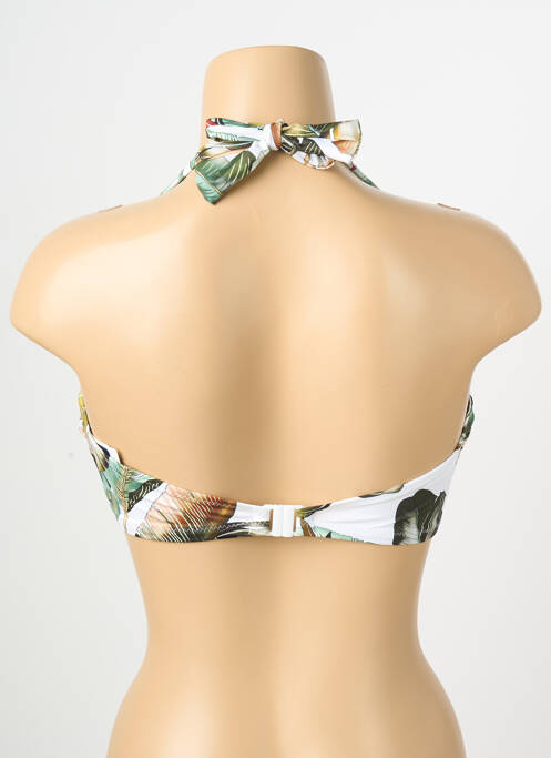 Sutien de costum de baie elasticitate sutien cupe întregi cu decolteu înalt alb FANTASIE femme