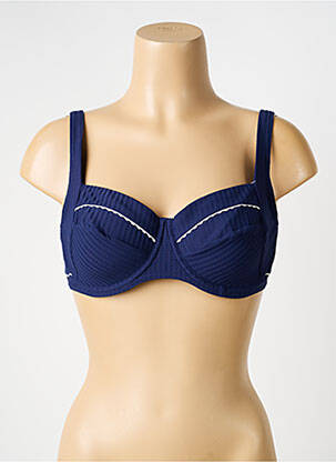 Sutien de costum de baie elasticitate sutien balconet cu decolteu înalt albastru HUIT femme