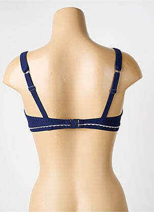 Sutien de costum de baie elasticitate sutien balconet cu decolteu înalt albastru HUIT femeie