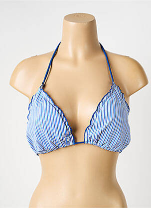 Sutien de costum de baie elasticitate top triunghiuri albastru SUN GLOW femme