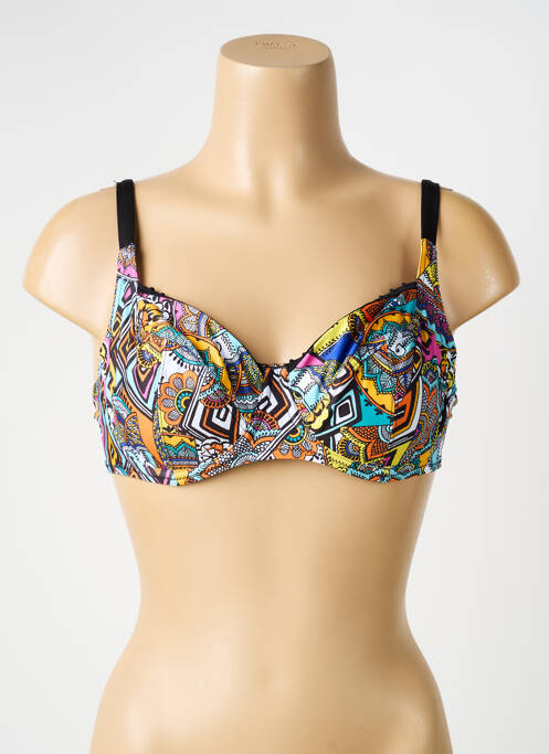 Sutien efect material satinat sutien cupe întregi cu decolteu înalt negru ANTIGEL femme