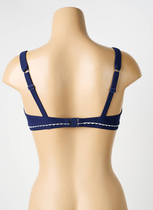 Sutien de costum de baie elasticitate sutien balconet cu decolteu înalt albastru HUIT femme
