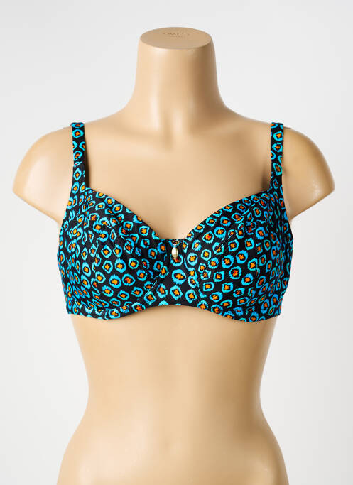 Sutien de costum de baie elasticitate sutien balconet cu decolteu înalt albastru ANTIGEL femme