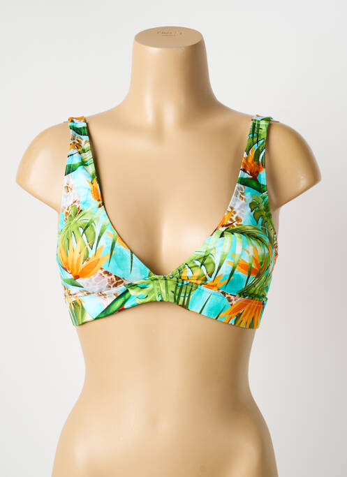 Sutien de costum de baie elasticitate sutien cu susținere înaltă și burete detașabil verde GRAIN DE SABLE femme