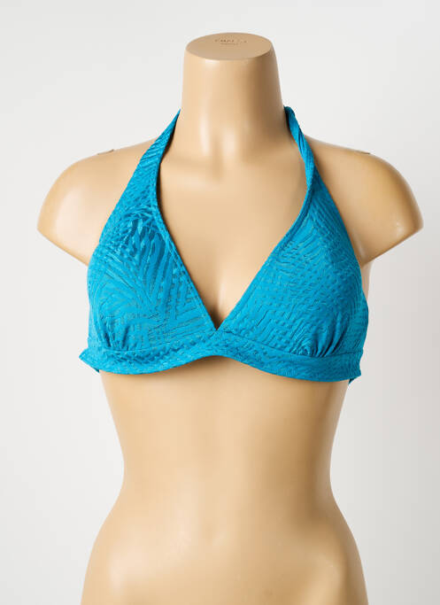 Sutien de costum de baie închidere cu legături de legat sutien cu susținere înaltă și burete detașabil albastru BLUELOBSTER femme