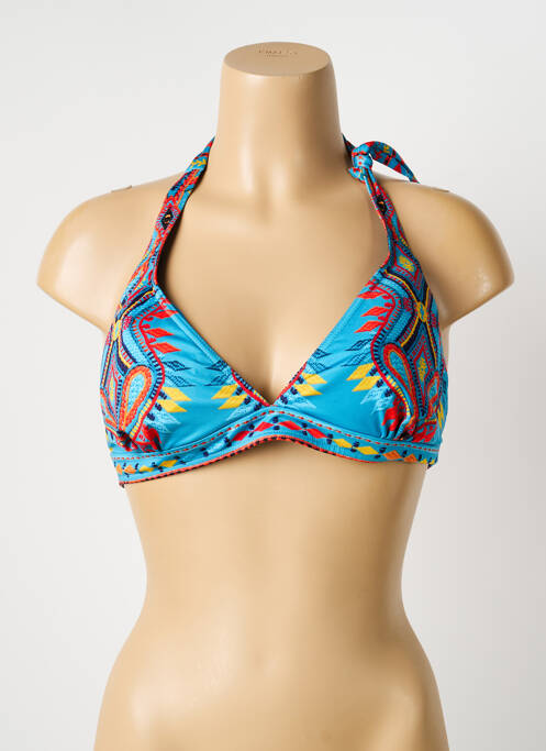 Sutien de costum de baie elasticitate sutien cu susținere înaltă și burete detașabil albastru BLUELOBSTER femme