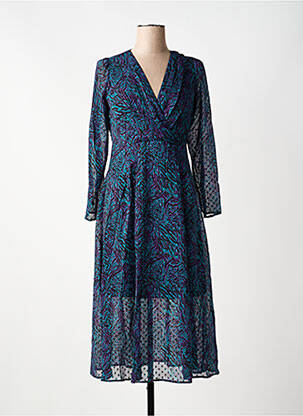 Rochie lungă mâneci lungi mâneci lungi verde LOLA ESPELETA femme