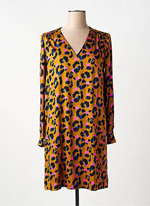 Rochie scurtă croială fluidă mâneci lungi galben LOLA ESPELETA femeie