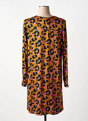 Rochie scurtă croială fluidă mâneci lungi galben LOLA ESPELETA femeie