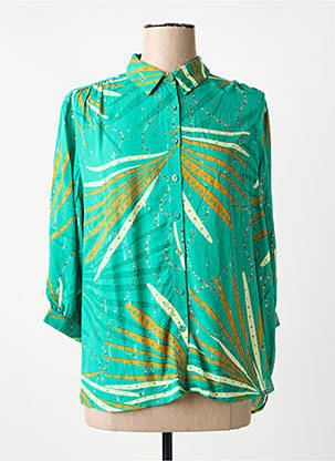 Cămașă imprimeu fantezie mâneci lungi verde LOLA ESPELETA femme