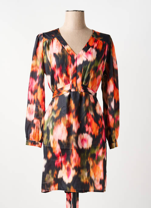 Rochie midi imprimeu fantezie mâneci lungi negru LOLA ESPELETA femme