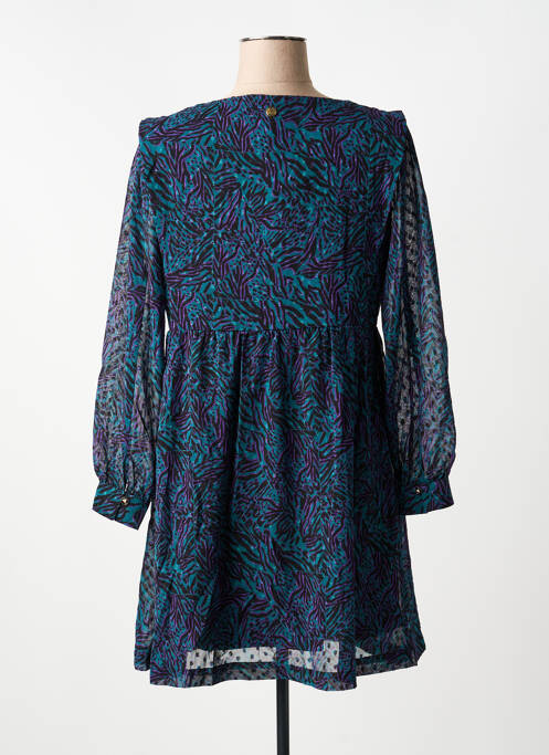 Rochie scurtă croială evazată mâneci lungi verde LOLA ESPELETA femme