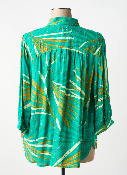 Cămașă imprimeu fantezie mâneci lungi verde LOLA ESPELETA femme