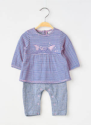 Salopetă-pantalon imprimeu fantezie mâneci lungi albastru 3 POMMES fată