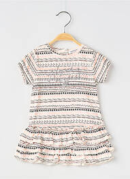 Rochie midi închidere cu fermoar la spate mâneci lungi alb 3 POMMES fille