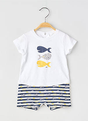 Salopetă scurtă alb ABSORBA băiat