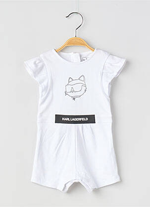 Salopetă scurtă alb KARL LAGERFELD băiat