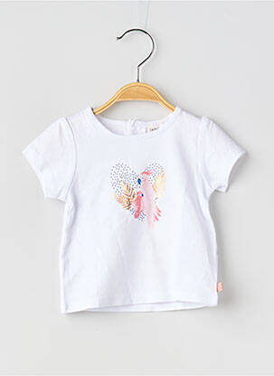 Tricou croială dreaptă mâneci scurte alb CARREMENT BEAU fată