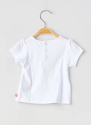 Tricou croială dreaptă mâneci scurte alb CARREMENT BEAU fată