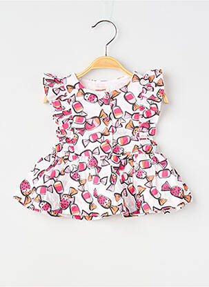 Rochie midi mâneci scurte mâneci scurte roz CATIMINI fată