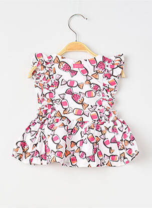 Rochie midi mâneci scurte mâneci scurte roz CATIMINI fată