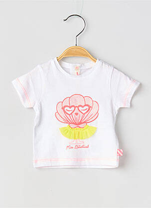 Tricou închidere cu nasturi la spate mâneci scurte alb BILLIEBLUSH fată