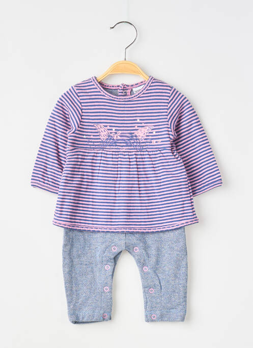 Salopetă-pantalon albastru 3 POMMES fată