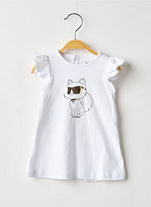 Rochie scurtă alb KARL LAGERFELD fată