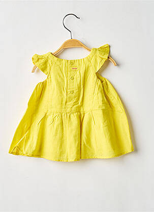 Rochie midi mâneci scurte mâneci scurte galben CATIMINI fată