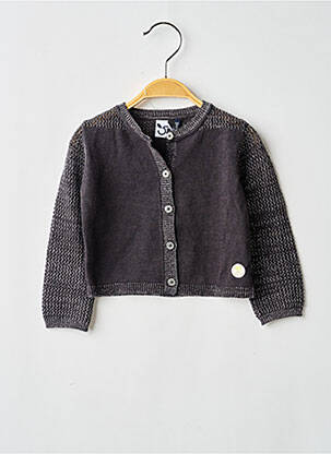 Vestă cu mâneci lungi gri 3 POMMES fată